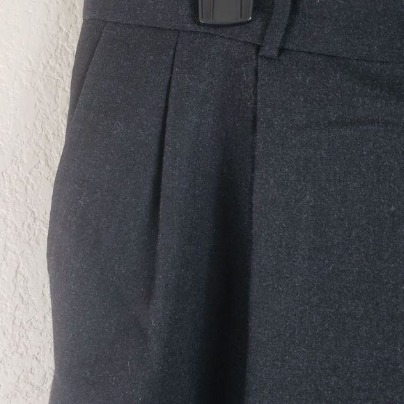 Gerald Austin Black Cuffed Pleated Wool Slacks - Picture 3 of 14